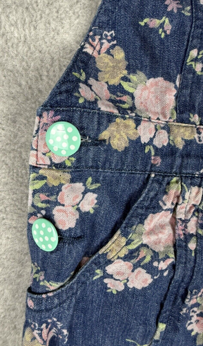 Matilda Jane Overalls Girls 4 Blue Pink Floral Lace Boho Preppy - Picture 3 of 11