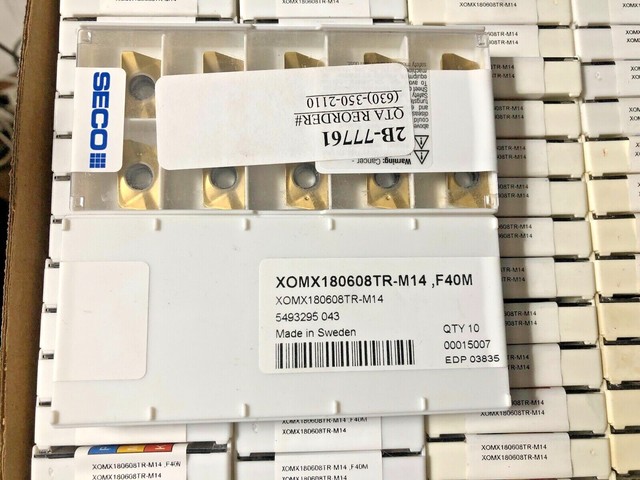 SECO XOMX 180608TR-M14 F40M CARBIDE INSERTS 10 PCS