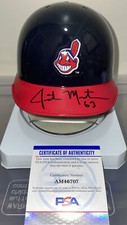Justin Masterson Signed Autographed Cleveland Indians Riddell Mini Helmet PSA