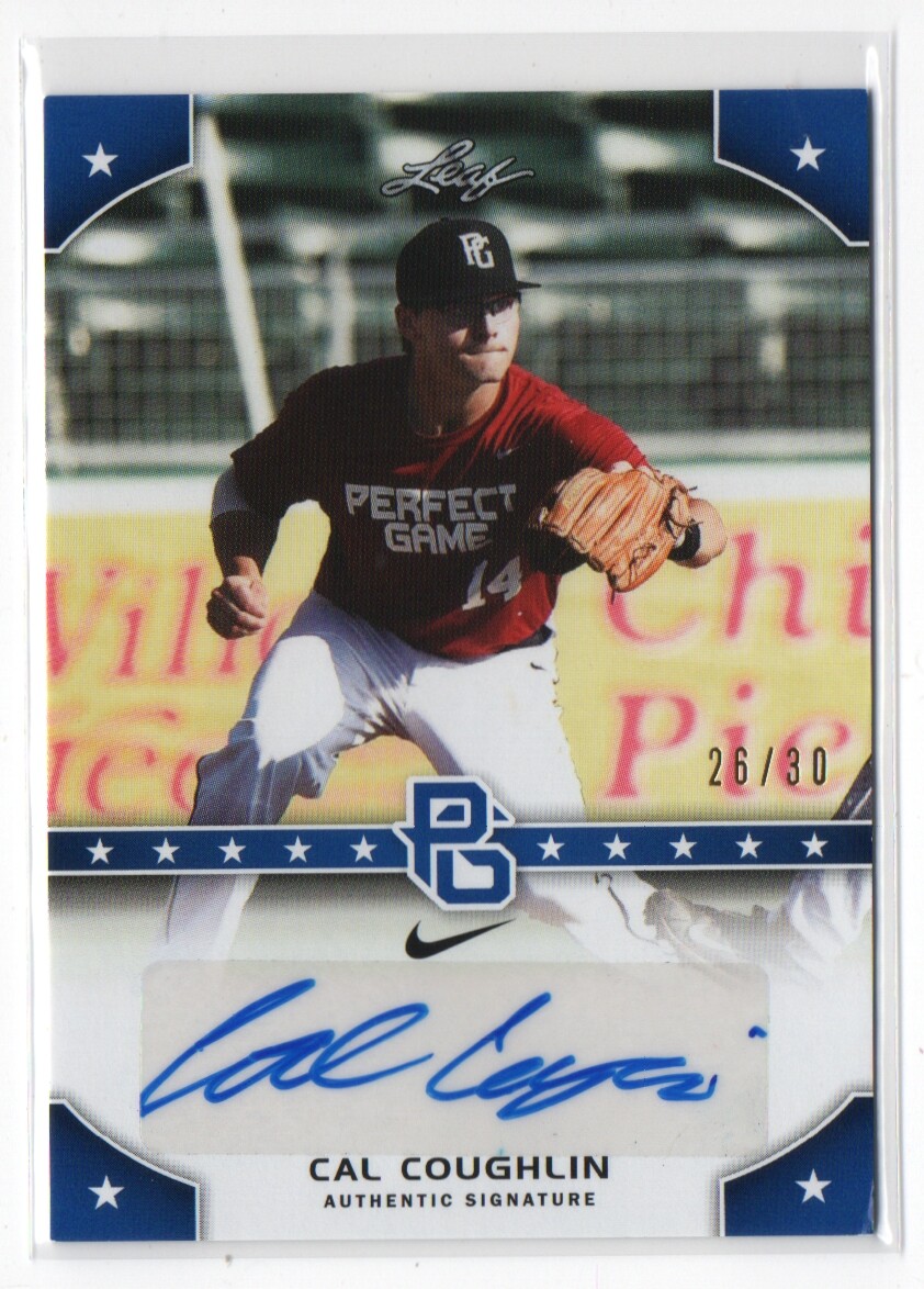 2015 Leaf Perfect Game Autographs Blue #PGCC1 Cal Coughlin /30