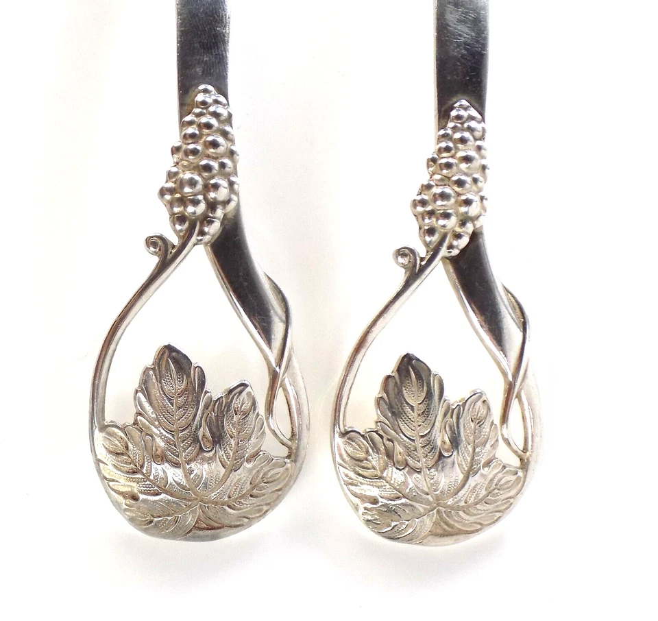 JUEGO DE SERVIR ENSALADA DE VID DE UVA DE PLATA ESTERLINA FRANK M WHITING | 184,6 GR | #8110 Foto 2 de 4