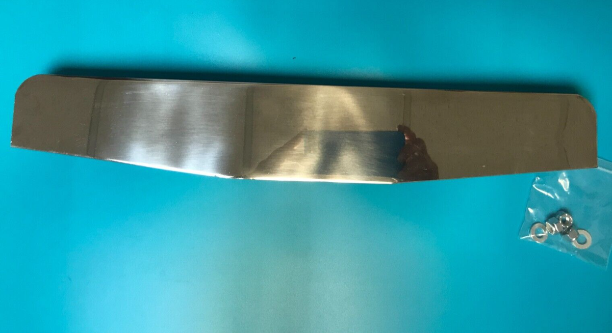 3" X 14" Standard Bottom Mud Flap Plate - Welded Stud, Chrome, For Semi Trucks E - Foto 5
