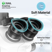 2UUL MS81 Dustproof Cap Microscope Eye Lens ScopeCap Soft Rubber Eyepiece Cover