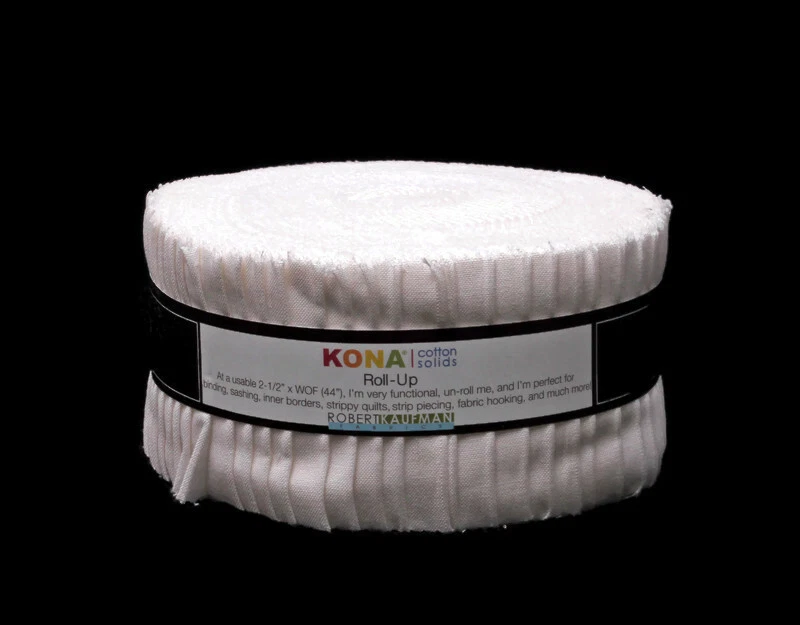 ROBERT KAUFMAN Jelly Roll Kona® Snow 2.5" Fabric Strips Fabric Bundle Quilter's Cotton M529.05