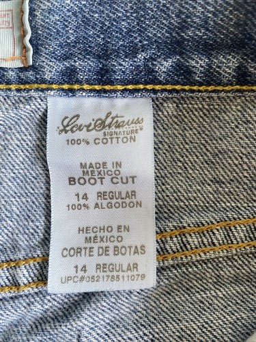 Levi Strauss Jeans Jungen 14 Regular Boot Cut Blau Medium Wash 100% Baumwolle Denim. - Bild 7 von 9