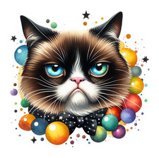 Grumpy Cat Wall Decal Sticker 18X18cm Large