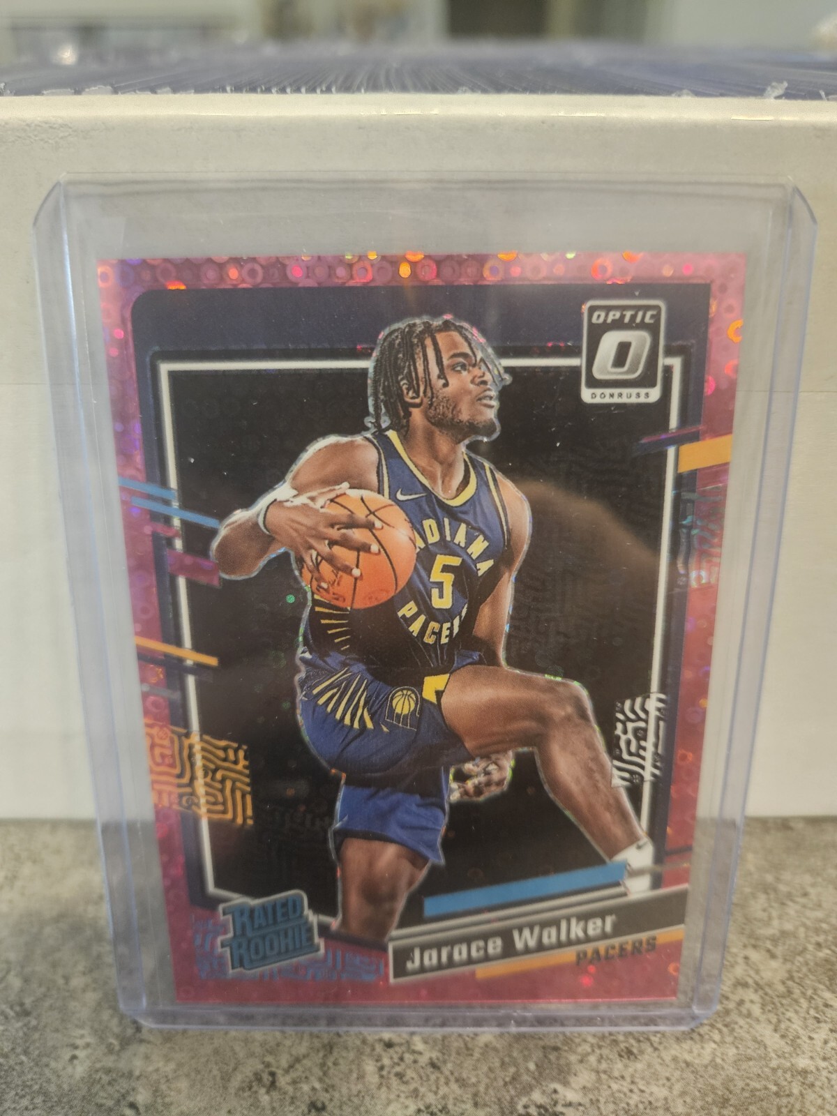 Jarace Walker 2023-24 Donruss Optic Pink Disco RC /25 Indiana Pacers