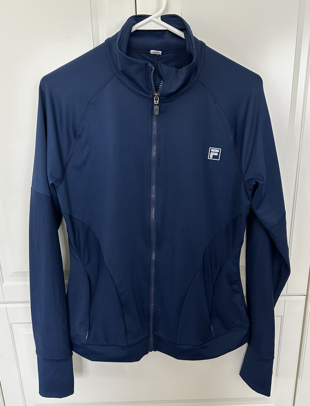 Fila Sport Giacca Donna Zip Blu Felpa Atletica Allenamento Corsa Fori Pollice M