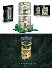 Hengtai Forest Villa Transparent Tree House Replica Glass Lighted Bldg Block Set