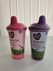 2 Parents Choice Straw No-Spill Sippy Cup 9oz Stackable 6+M Dw Safe Bpa Free New