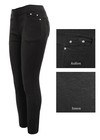 Jeggings Damen Jeans Leggings Stretch Denim Thermoleggings Hose gefüttert 36-48