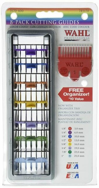 Wahl 3170400 8 Color Coded Cutting Guides with Organizer for sale 