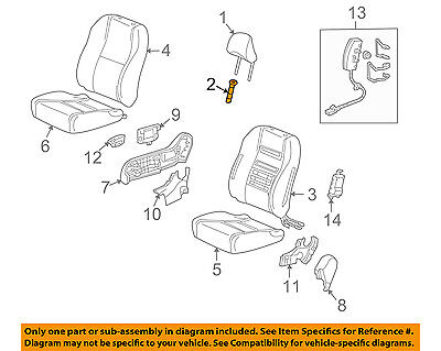 Honda Genuine 81144-TF0-G01ZB Headrest Lock Guide