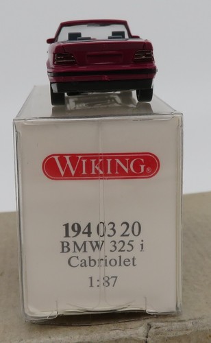Micro Wiking Ho 1/87 BMW 325 I Cabriolet Magenta in Box #1940320 - Picture 11 of 15