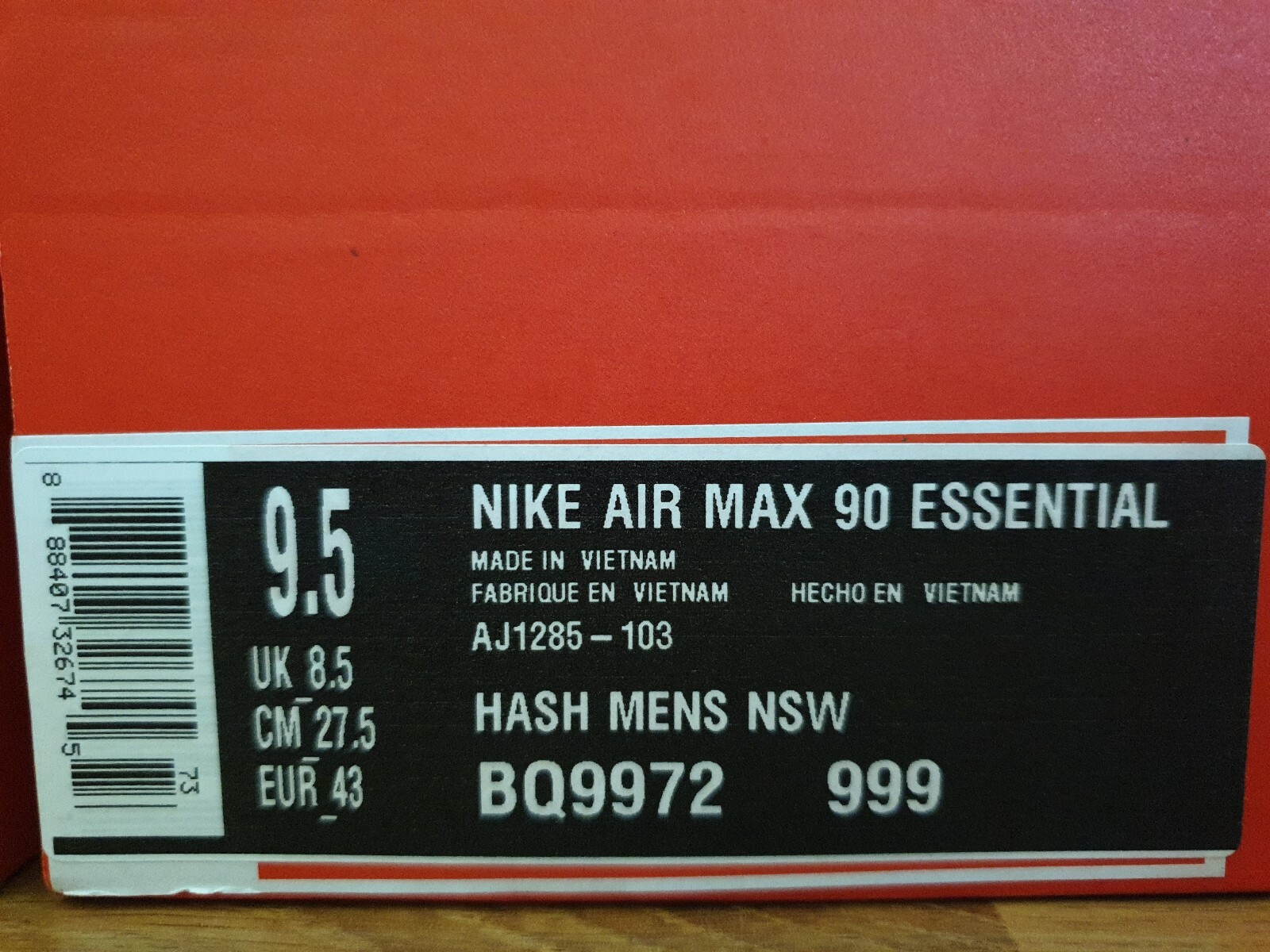 NIKE AIR MAX Vision (UK9) Black/White, Brand New, No Lid. BQ9972-999.  £45.00 - PicClick UK