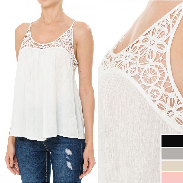 white flowy cami