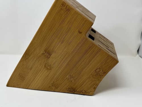 The Pampered Chef Wooden Bamboo 16 Slot Knife Block - Picture 5 of 7