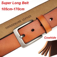 New Mens Belts Big and Tall 28"-64" 100 Genuine Leather Belt for Jeans Dress