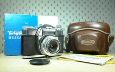 Voigtlander BESSAMATIC DELUXE + Color-SKOPAR X 50/2.8 + case, cap, box, manual