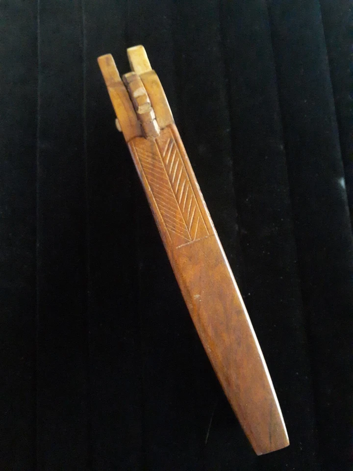 Antique/Vintage Hand Carved Wooden Nutcracker Nut Shell Cracker Tool - Image 3 of 4