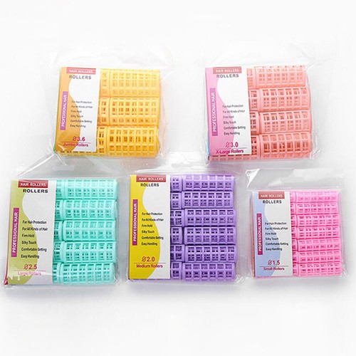 Self Grip Hair Rollers Cling Any Size DIY Hairdressing Lazy Hair Curlers Salon ↖ - Picture 7 of 15