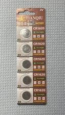 5 Pack CR1620  1620 TIANQIU Lithium 3v Battery USA Free SHIP FRESH EXP 12 / 2027