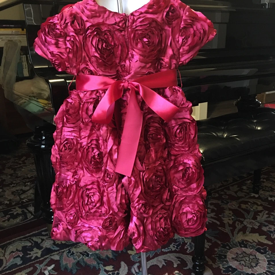 Nuevo con etiquetas Vestido de Navidad Halabaloo Roseta Roja Talla 4 Foto 2 de 3