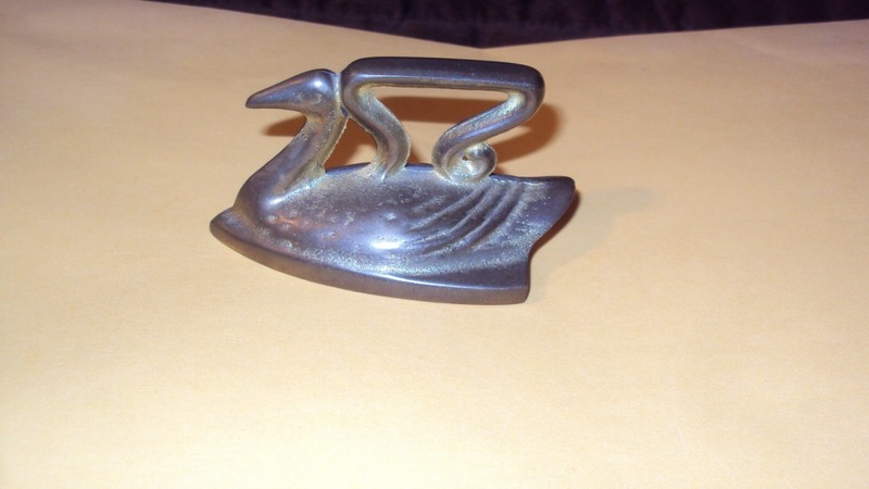 Swan Duck Metal Paper Weight Old 