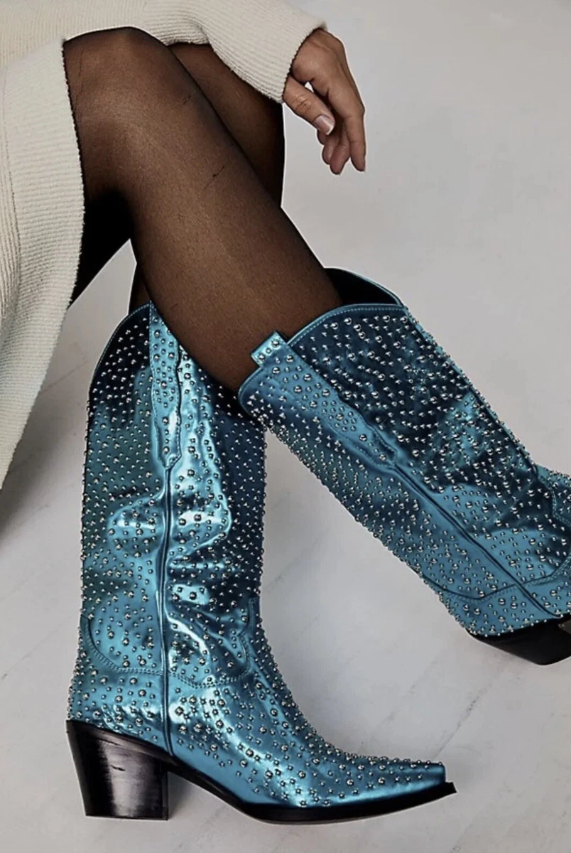 NIB 458 Free People x Jeffrey Campbell Dagget Studded Western