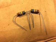Set of 2 NOS Allen Bradley 560k ohm 10 1 watt 1W Carbon Comp Resistors TESTED