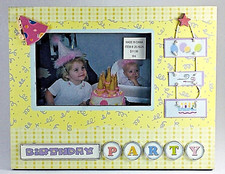    Photo Frame   Birthday Party "  Holds 4 x 6 Picture  Super Cute    New