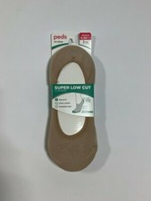 Womens Peds Nude Super Low Cut Cushion Liner Socks 3 pck NEW NWT