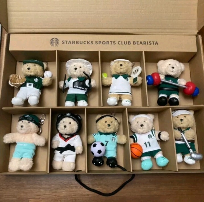 Starbucks Korea 2024 Bearista Sports Club Key Chain 9 Types