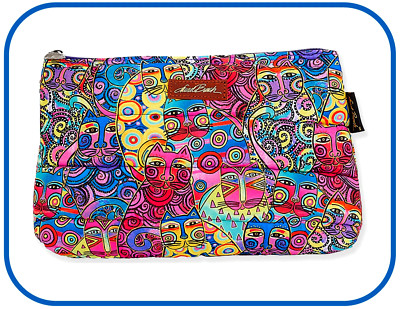 Laurel Burch Rainbow  Celebration~ #LB8502~Padded 12''x9'' Clutch Bag~Cats~Large