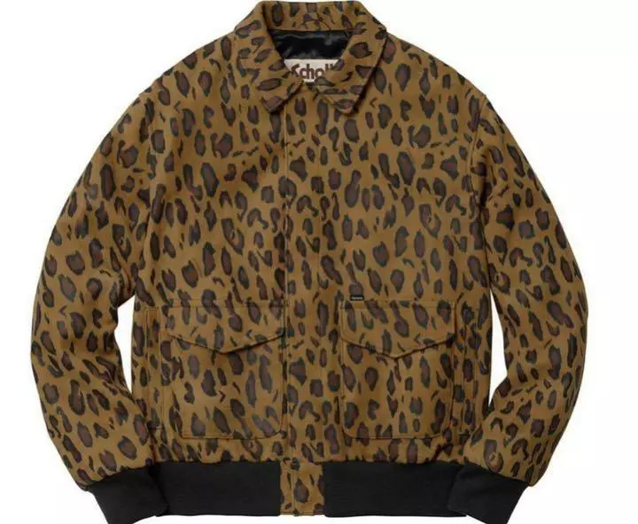 Supreme Schott Suede A-2 jacket Cheetah 2018ss L Rare USED | eBay