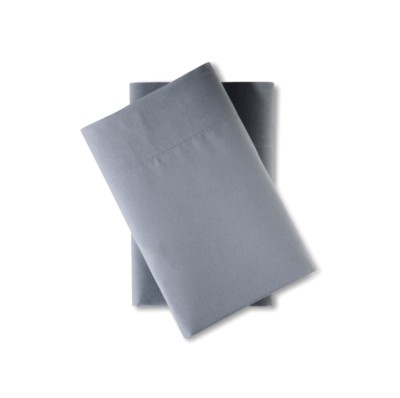 Room Essentials Microfiber (2) King Pillowcase Set Gray Solid | eBay
