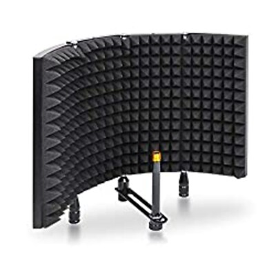 MOFIY Professionelles Studio Aufnahme Mikrofon Isolationsschild, Pop Filter