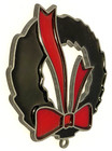 VTG Red/Green Stained Glass Style Suncatcher Christmas Wreath Ornament — photo 4