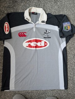 Rare Original Natal Sharks 2001/2003 Home Rugby Jersey CANTERBURY XL