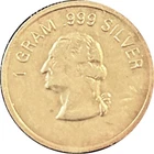 999 Silver 1 Gram Round George Washington Bust