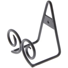 Bard's Black Twin Scroll Wall Mountable Display Easel, 3.5" H x 3.75" W x 2.5" D