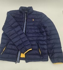 Polo Ralph Lauren Youth Packable Down Puffer Jacket Navy Blue Size L 14-16