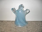 Fenton Opalescent Glass Ghost Halloween Figurine Signed Tiny Flaw
