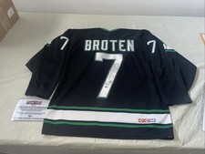 Neal Broten Auto Minnesota North Stars CCM Jersey Mens Medium Black Clean Sewn
