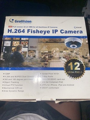 GeoVision MFD2501-5F 12MP 3.8mm H.264 LOW LUX WDR IP Mini Fixed Fisheye Camera