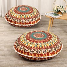32 inches Meditation Floor Cushion for Adults, 2 Pack Round Large Thick Floor