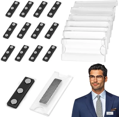 CAREDGO 20 STK Namensschilder Magnetisch Namensschild Magnet Kleidung Selbstklebende Mag