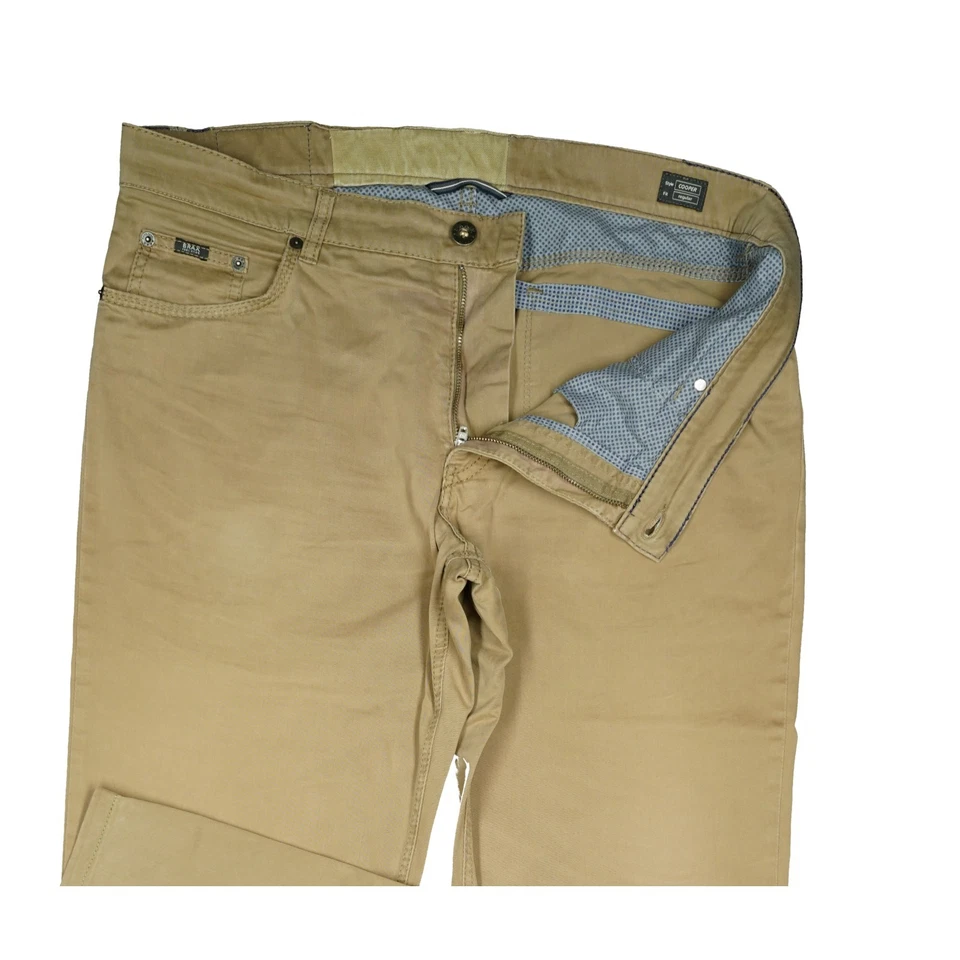 BRAX 54 L34 Jeans Hose beige Herren Stretch Cooper Straight regular F. Stoff W38 - Bild 3 von 4