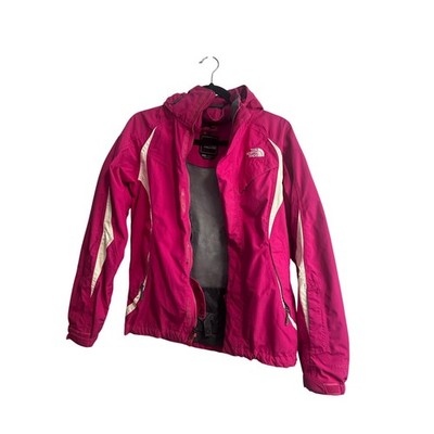 The North Face Hyvent Pink White Y2K Style Ski Hybrid Rain Jacket Sz S - Stains