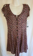 Tangibles Short/Sundress Floral Women's Size M Sleeveless Exposed Shoulders 